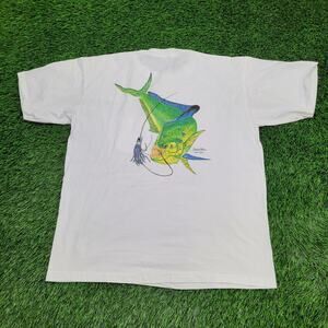 Vintage Fish Tarpon Shirt L/XL 23x28 Dennis-Friel Fishing